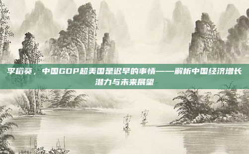 李稻葵，中国GDP超美国是迟早的事情——解析中国经济增长潜力与未来展望