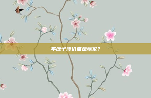 车厘子降价谁是赢家？