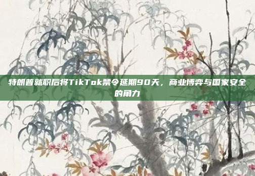 特朗普就职后将TikTok禁令延期90天，商业博弈与国家安全的角力