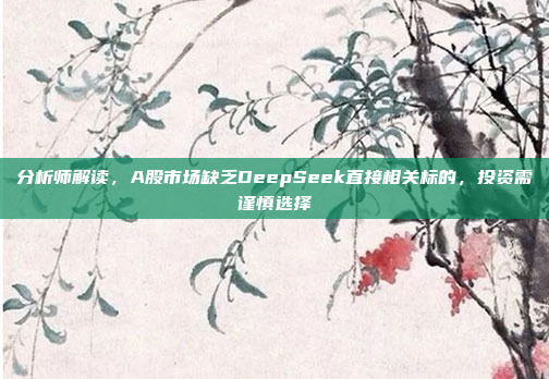 分析师解读，A股市场缺乏DeepSeek直接相关标的，投资需谨慎选择