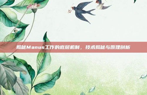 揭秘Manus工作的底层机制，技术揭秘与原理剖析