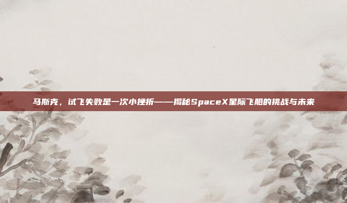 马斯克，试飞失败是一次小挫折——揭秘SpaceX星际飞船的挑战与未来